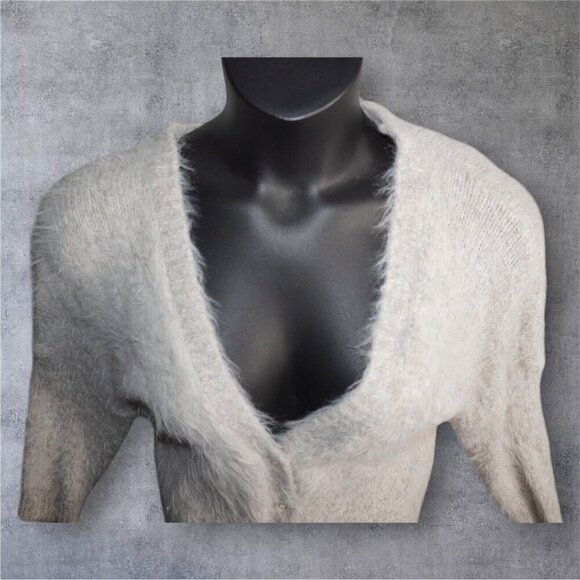 Leith Women’s Fuzzy Knit Button-Front Cardigan – Size M - Picture 6 of 11